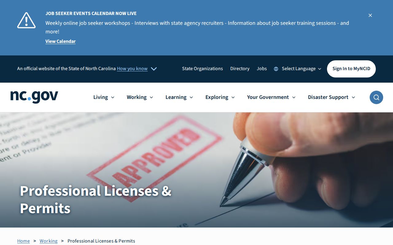 Apex residents directory North Carolina professional licenses page