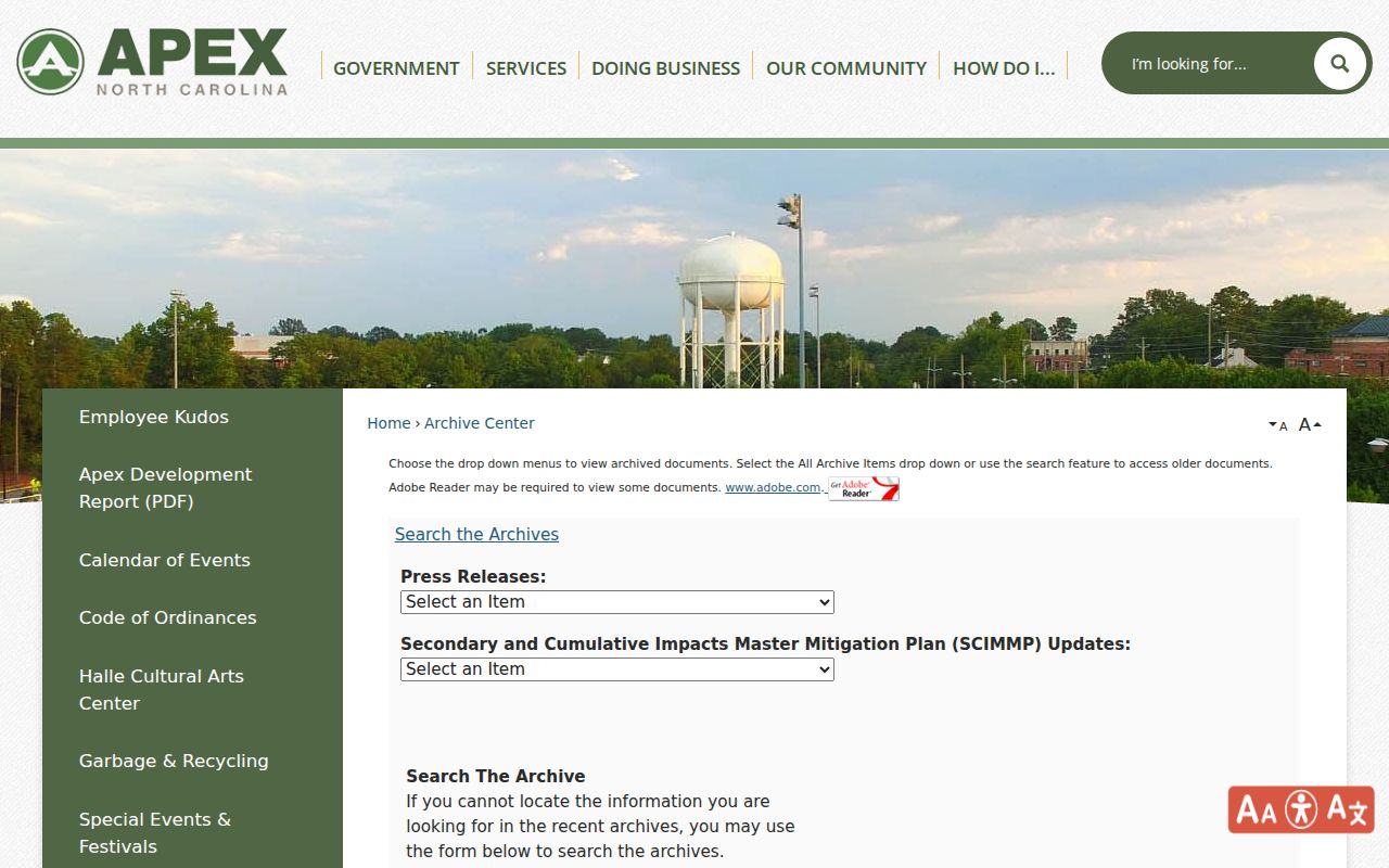 Apex neighbors research using the Town Archive Center