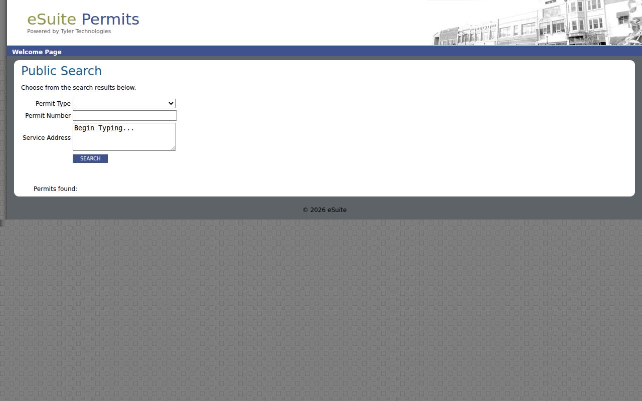 Apex street ePermits service address search